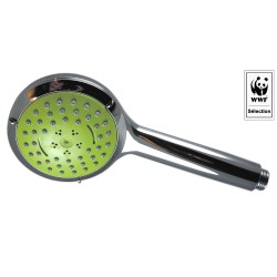 Douchette Eco 3 Jets VALAXA - Anticalcaire - Chrome/Verte