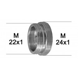 Adaptateur bague Robinet - Laiton Chromé - M24x100 à M22x100