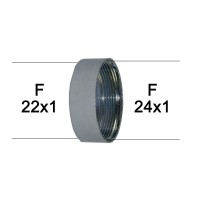 Adaptateur bague Robinet - Laiton Chromé - F24x100 à F22x100 - Ecoperl