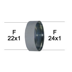Adaptateur bague Robinet - Laiton Chromé - F22x100 à F24x100