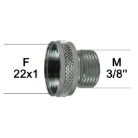 Adaptateur Robinet - Laiton Chromé - F22x100 à M3/8'' - Ecoperl
