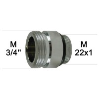 Adaptateur Robinet - Laiton Chromé - M22x100 à M3/4'' - Ecoperl