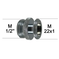 Adaptateur Robinet - Laiton Chromé - M22x100 à M1/2" à épaulement - Ecoperl