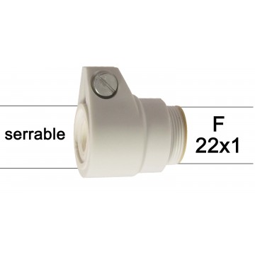 Adaptateur de serrage pour col sans filetage ABS - M22x100