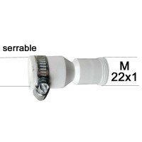 Adaptateur de serrage pour col sans filetage ABS souple - F22x100
