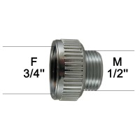 Adaptateur raccord ABS - F20x27 (3/4'') à M15x21 (1/2'') - Ecoperl