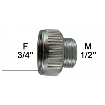 Adaptateur raccord ABS - F20x27 (3/4'') à M15x21 (1/2'')