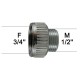 Adaptateur raccord ABS - F20x27 (3/4'') à M15x21 (1/2'') - Ecoperl