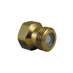 Clapet antiretour 1/2'' - Hexagonal - Laiton brut - 15x21 MF