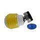 Aérateur 2 jets DUOJET Jaune - Rotule Laiton - 6 litres/min. - F22x100