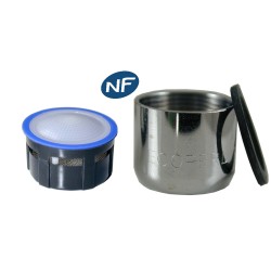 Mousseur aérateur 8 litres - F22x100 - Eco 47% - Bague Femelle - Grille inox - NF EN 246
