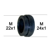 Adaptateur bague Robinet - ABS noir - M22x100 à M24x100 - Ecoperl