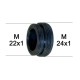 Adaptateur bague Robinet - ABS noir - M24x100 à M22x100