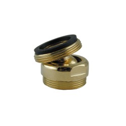 Rotule aérateur M24x100 Or orientable 360° - M22 - Laiton