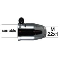 Adaptateur pour col sans filetage Laiton Chromé - M22x100 - Vis de serrage