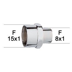Adaptateur raccord Laiton - Hexagonal - F15x100 à F8x100