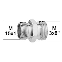 Adaptateur raccord Laiton - Hexagonal - M15x100 à M3/8'' 
