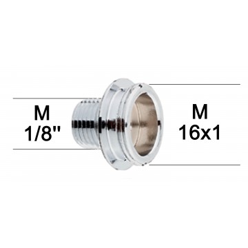 Adaptateur raccord Laiton - M1/8'' à M16x100