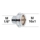Adaptateur raccord Laiton - M1/8'' à M16x100