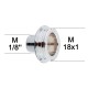 Adaptateur raccord Laiton - M1/8'' à M18x100