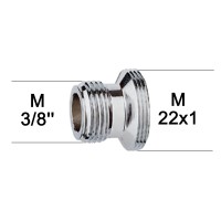 Adaptateur raccord Laiton - M3/8'' à M22x100