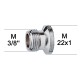 Adaptateur raccord Laiton - M3/8'' à M22x100