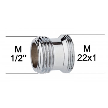 Adaptateur Laiton Haut - M1/2'' à M22x100