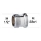 Adaptateur Laiton Haut - M1/2'' à M22x100