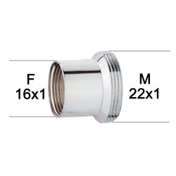 Adaptateur Laiton Haut - F16x100 à M22x100