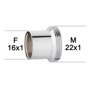 Adaptateur Laiton Haut - F16x100 à M22x100
