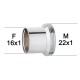 Adaptateur raccord Laiton - F16x100 à M22x100