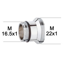 Adaptateur raccord Laiton - M16.5x100 à M22x100