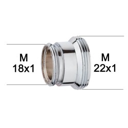 Adaptateur Laiton Haut - M18x100 à M22x100