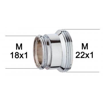 Adaptateur Laiton Haut - M18x100 à M22x100