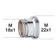 Adaptateur raccord Laiton - M18x100 à M22x100 - série haute