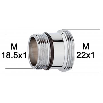 Adaptateur raccord Laiton - M18,5x100 à M22x100