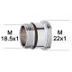 Adaptateur raccord Laiton - M18.5x100 à M22x100