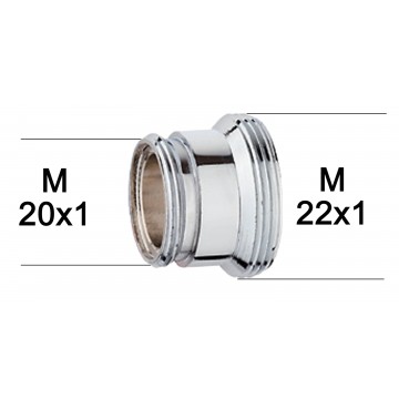 Adaptateur Laiton Haut - M20x100 à M22x100