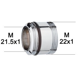 Adaptateur raccord Laiton - M21.5x100 à M22x100