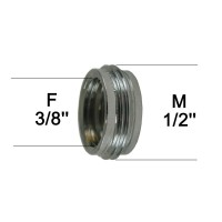 Adaptateur Laiton Plat - F12x17 (3/8'') à M15x21 (1/2'')