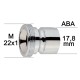 Adaptateur M22x100 à Raccord ABA 17.8mm + joint CT