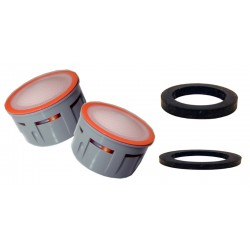 2 x Mousseurs aérateur 2,5 litres F22/M24 - Eco 80% - Recharge - Anticalcaire
