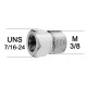 Adaptateur raccord Laiton - UNS 7/16-24 à M3/8''
