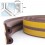 Joint d'isolation Brun en P pour Fenêtres et Portes - 2 à 4mm - 6m (2 x 3m)