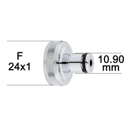 Adaptateur Robinet - Laiton Chromé - F24x100 à Coupleur mâle PALL + joint NBR 24x1