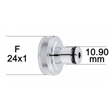 Adaptateur Robinet - Laiton Chromé - F24x100 à Coupleur mâle PALL + joint NBR 24x1