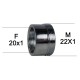 Adaptateur raccord Laiton - F20x100 à M22x100