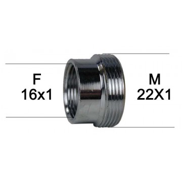 Adaptateur Laiton Court - F16x100 à M22x100
