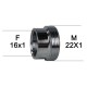 Adaptateur raccord Laiton - F16x100 à M22x100