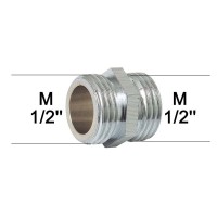 Adaptateur raccord Laiton - 1/2'' mâle à 1/2'' mâle